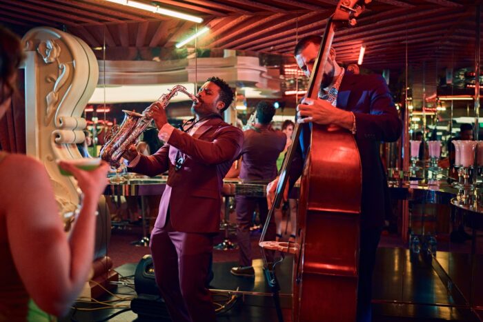 men playing saxophone and bass