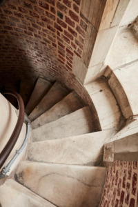 Staircase from above in the Washington Monument in Baltimore.