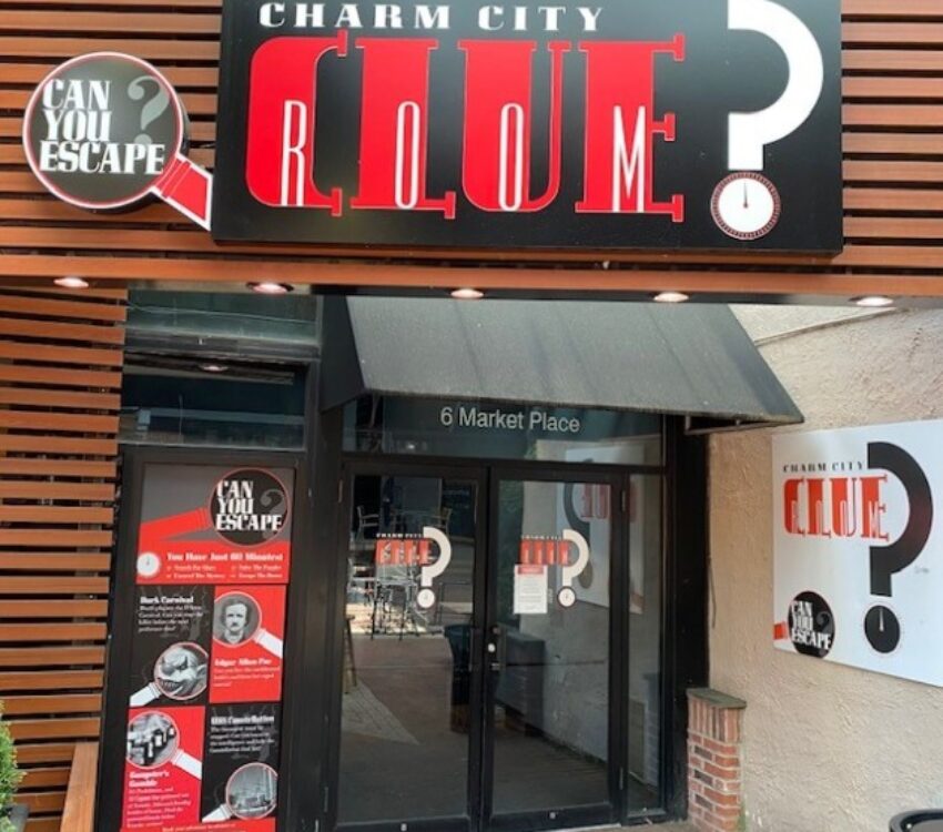 Entrance to Charm City Clue Room