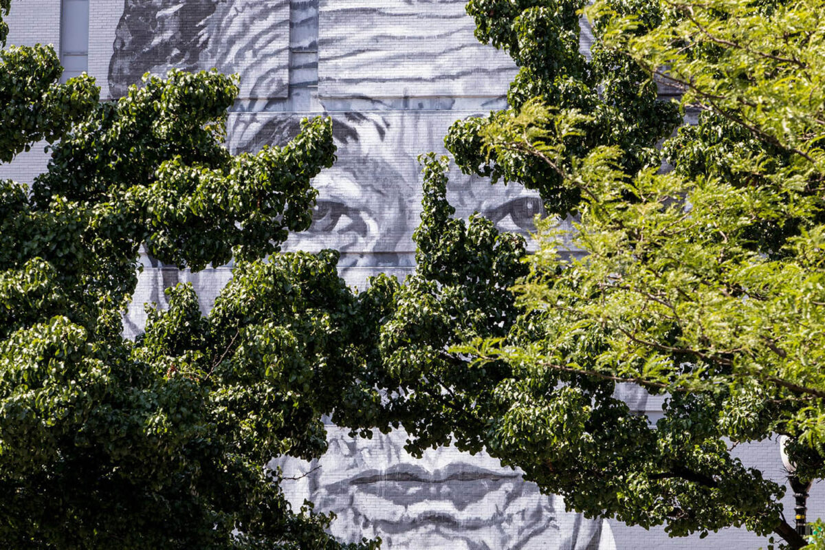 A street mural in Baltimore's Station North neighborhood.