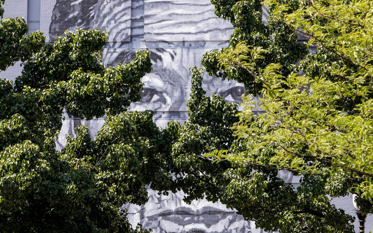 A street mural in Baltimore's Station North neighborhood.