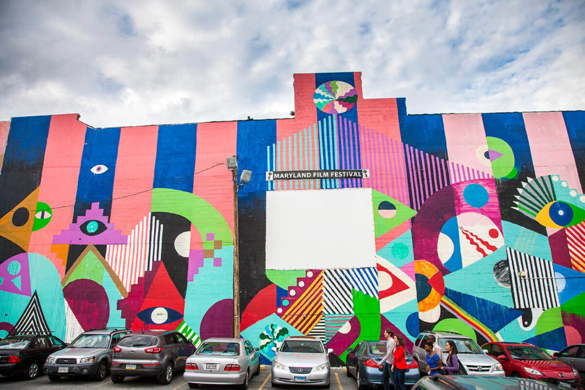 Street murals in Baltimore's Station North neighborhood.