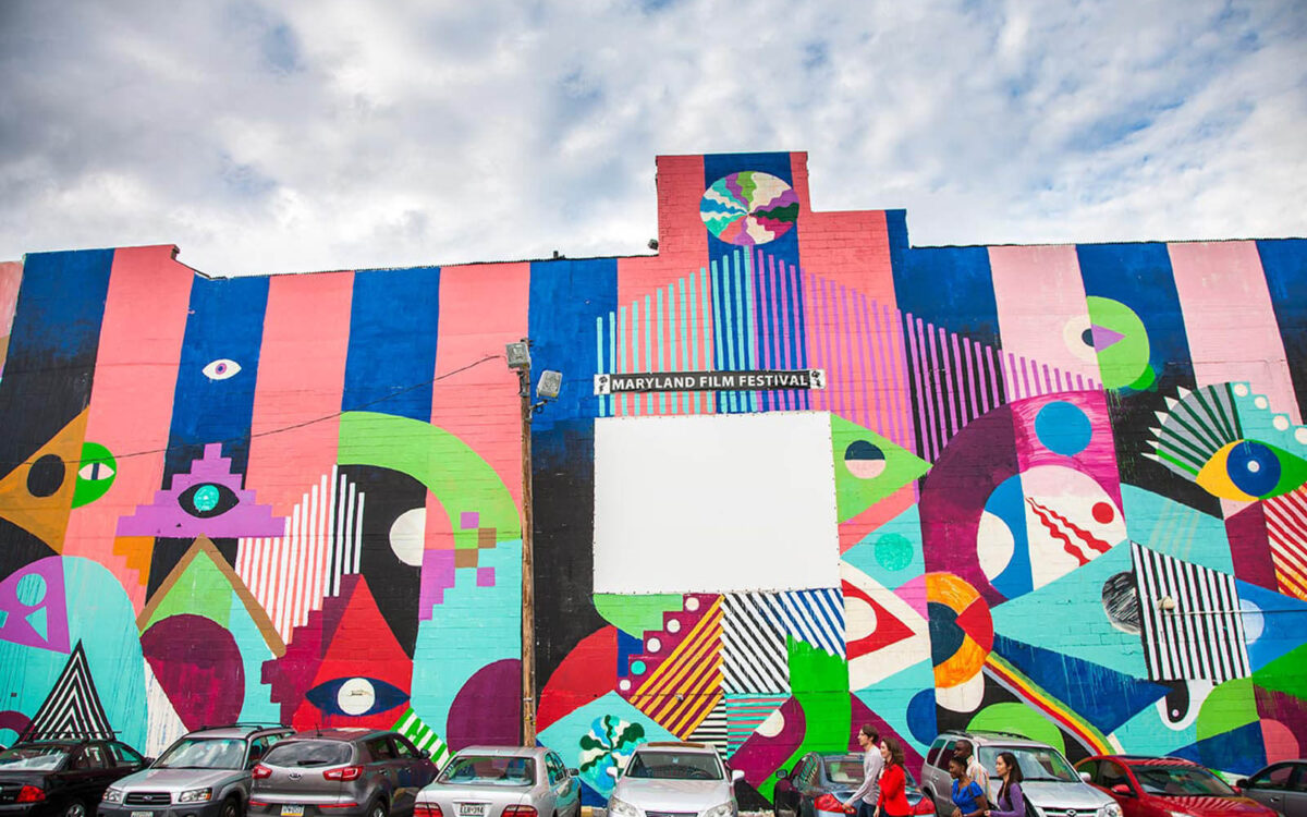 Street murals in Baltimore's Station North neighborhood.