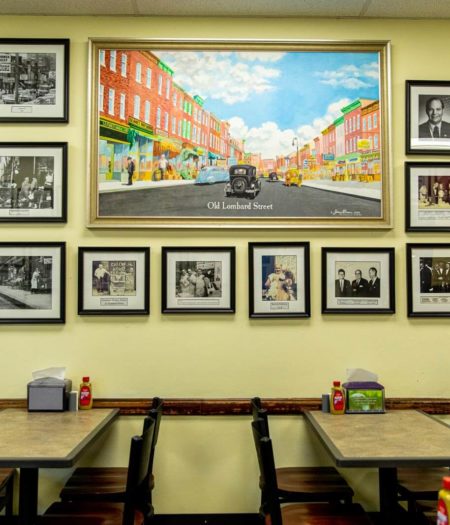 Inside of Attman's Deli in Baltimore.