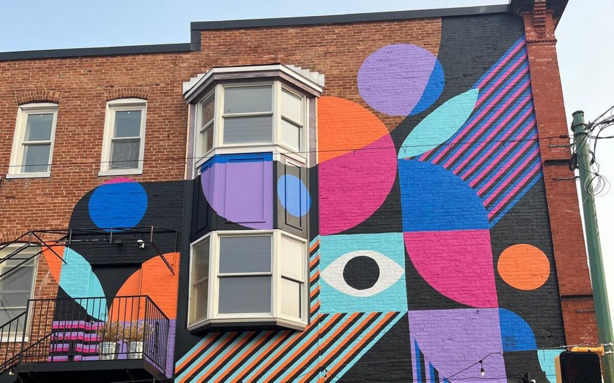 Mural on the side of the Royal Blue