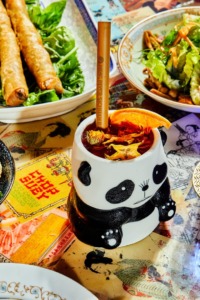 Cocktail in panda glass