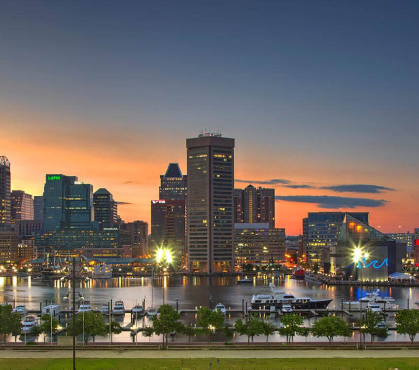 View of Baltimore's downtown from Federal Hill.