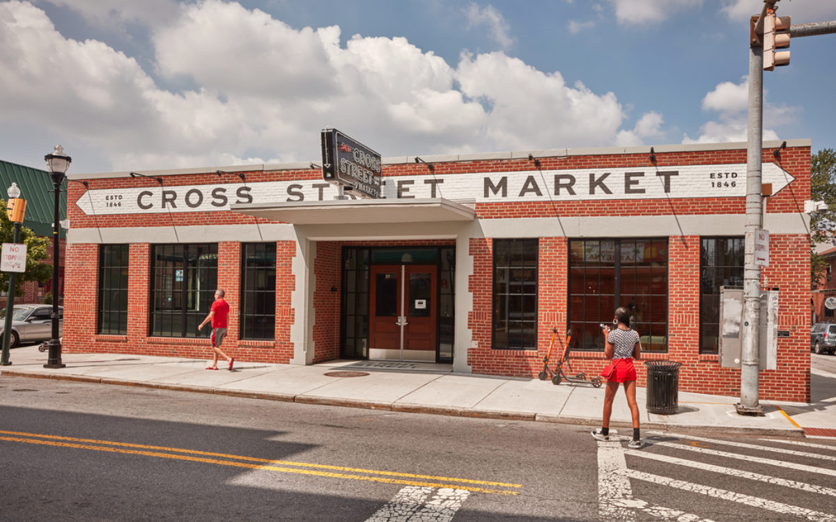 Exterior of Cross Street Market