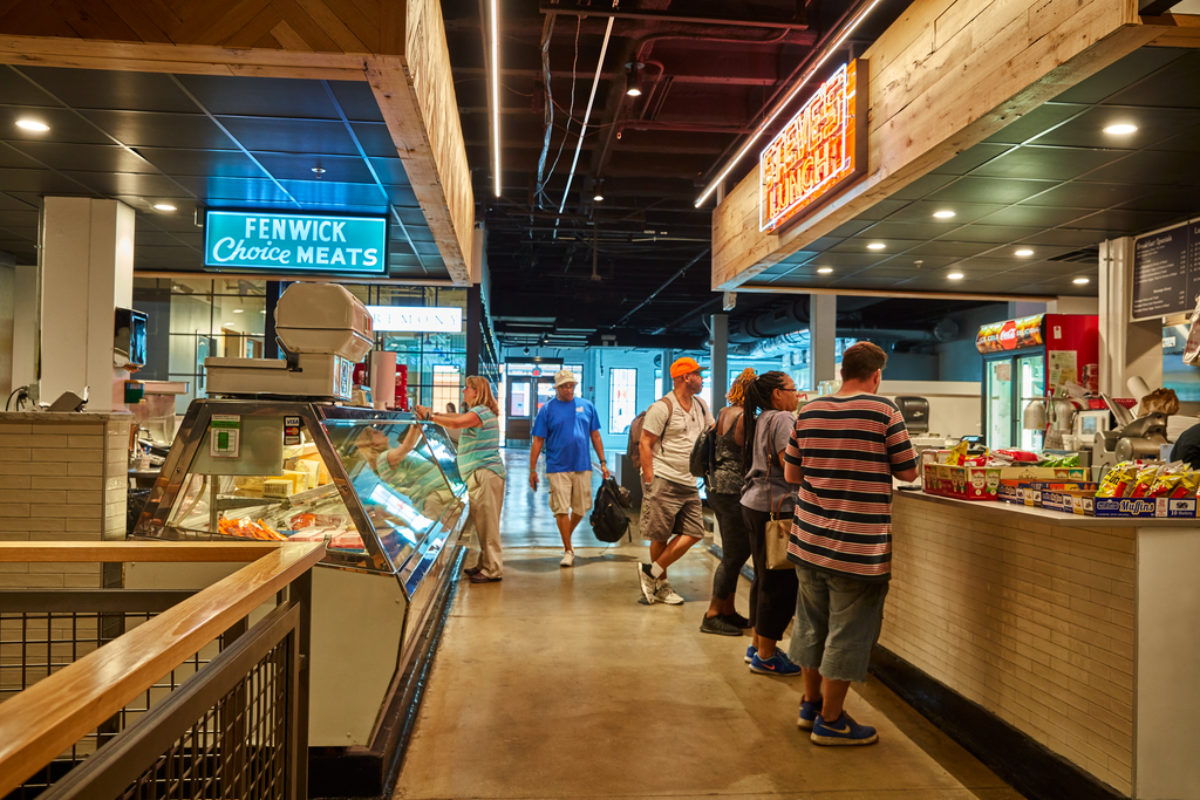 Interior of Cross Street Market