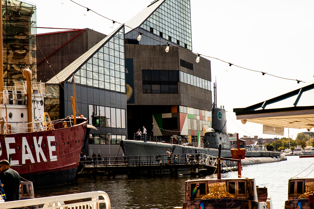 Torsk submarine in the Baltimore harbor