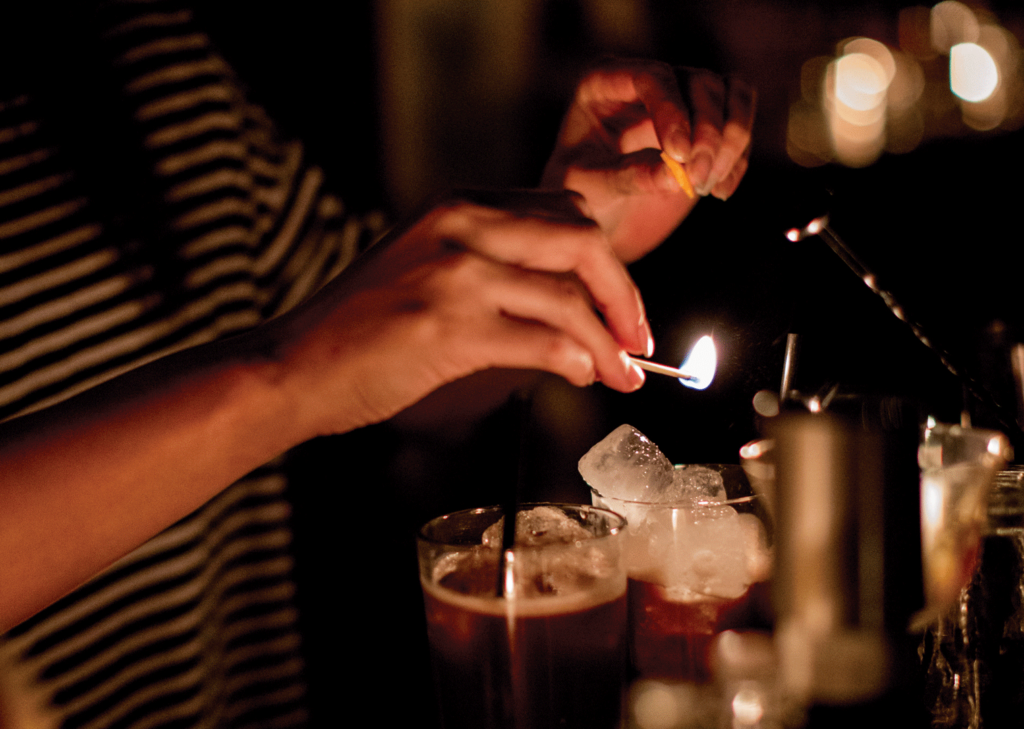 Justan Tsucalas A cocktail being created at WC Harlan